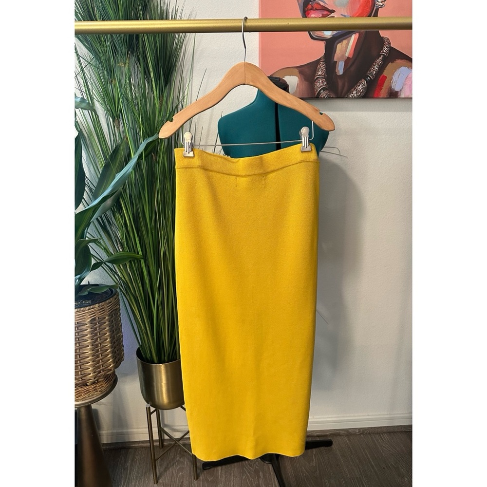 Gabrielle Union for NY&C Mustard Faux Wrap Pencil Skirt - Size Small - Picture 5 of 11